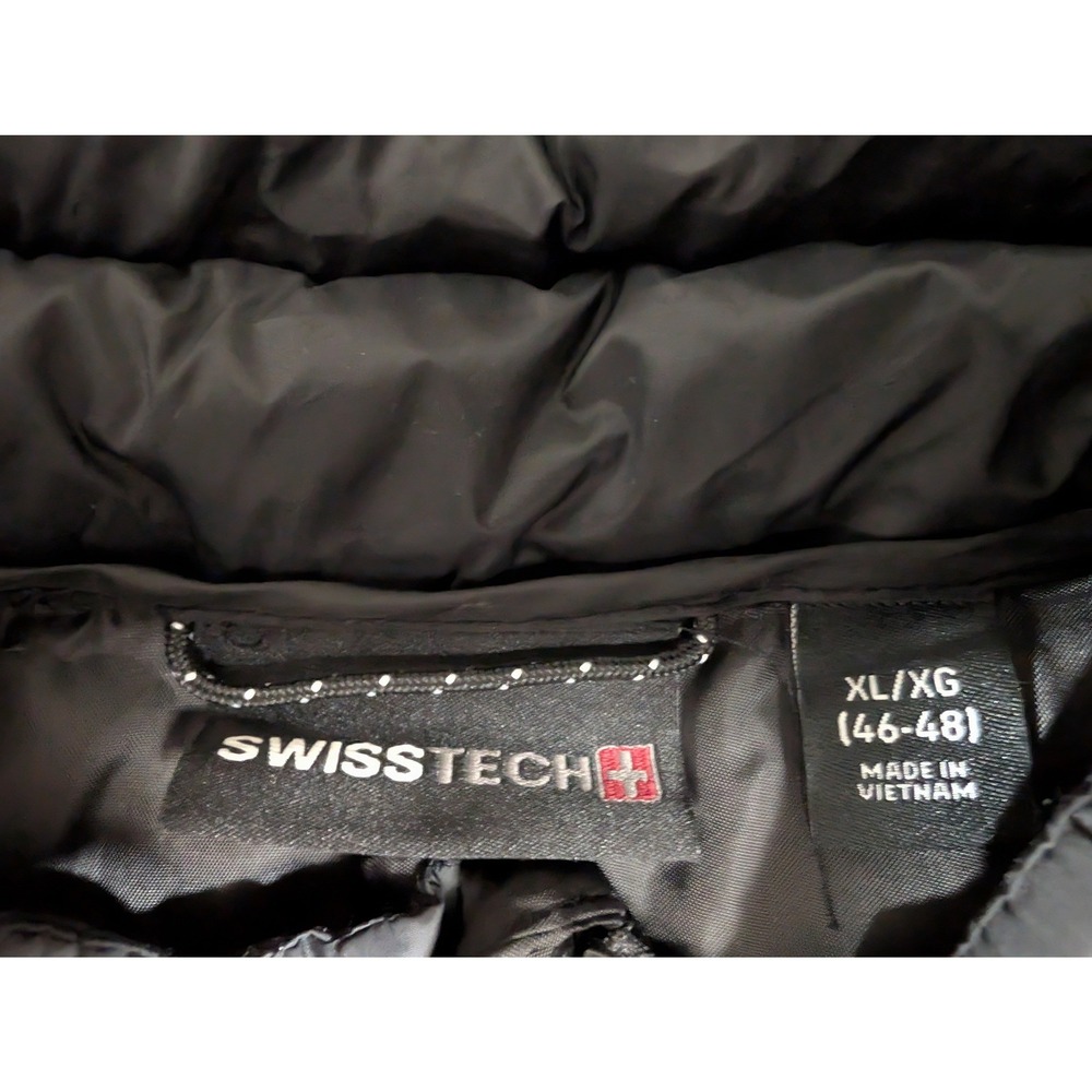 Swiss Tech Mens Black Puffer Vest Water Repellent PeakBlast XL 46-48 NWT - Picture 4 of 8